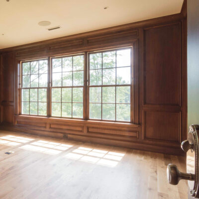 Custom Built Wood Paneling and Crown Molding