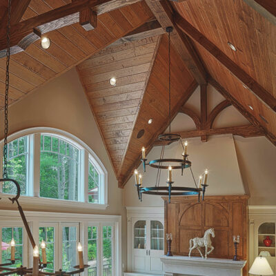Custom Wood Ceiling_Wood Beams_ Living Room 2