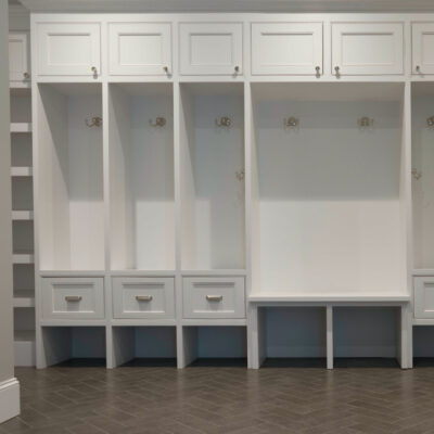 Custom Built In Cabinets for Mud Room 1