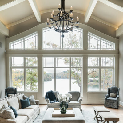 White Coffered Ceiling_Custom Built In Book Cases_2